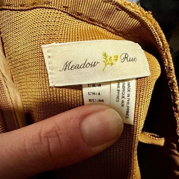 Meadow Rue A-Line Skirt Women's 2 Brown Wool Blend Layered Slit Buckle Back Zip - Picture 4 of 4